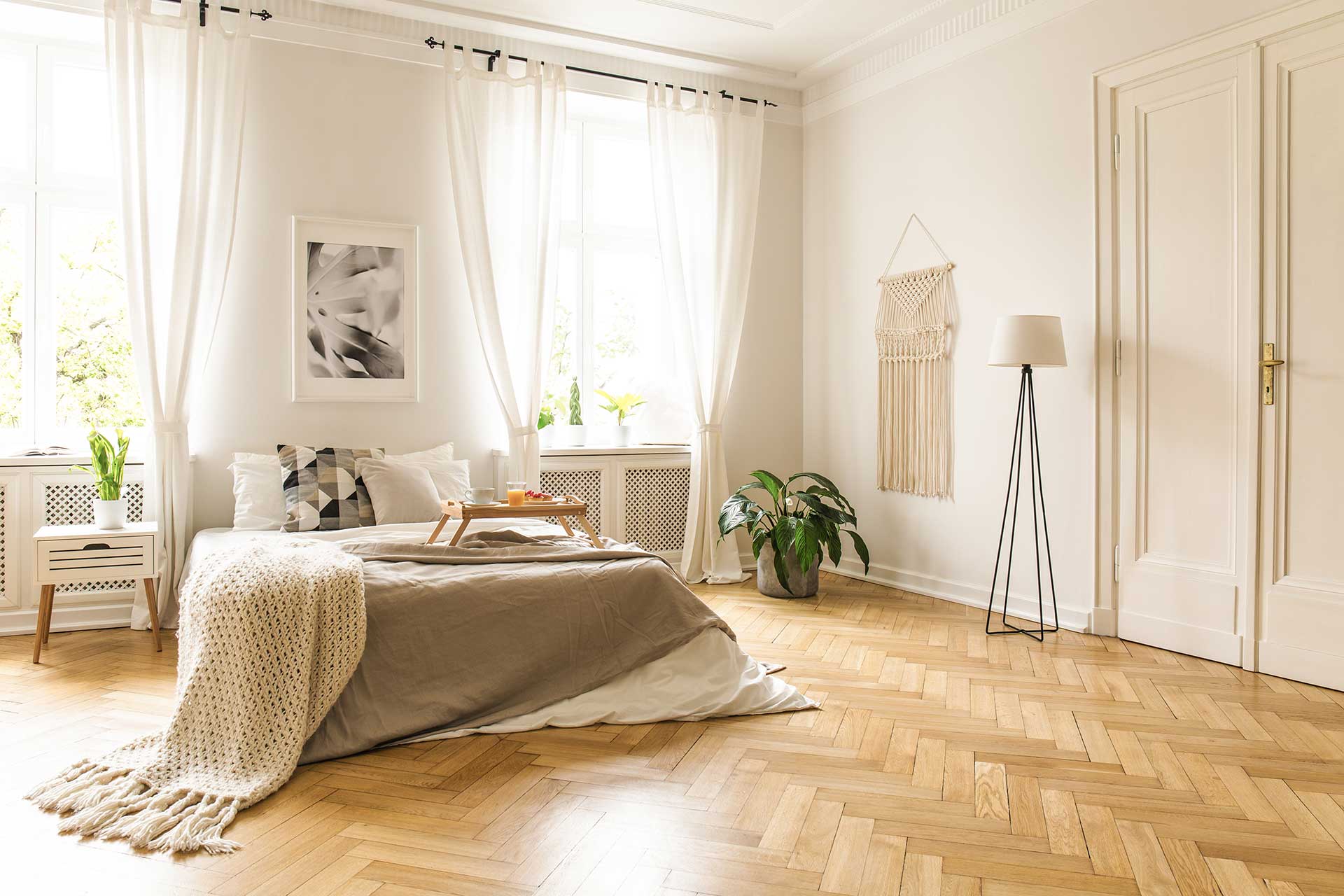 real wooden parquet floor